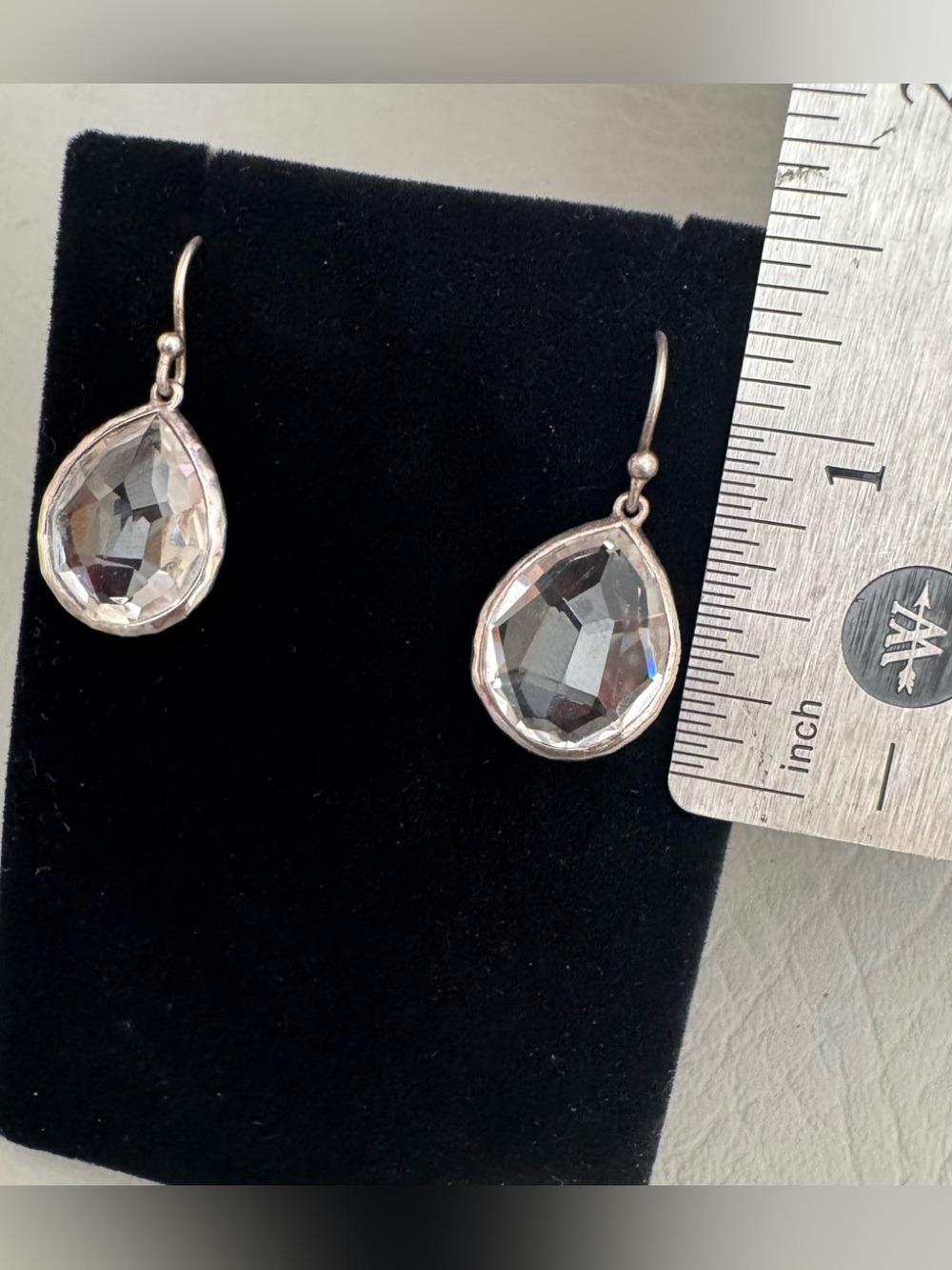 Ippolita Sterling Clear Quartz Teardrop Earrings - Picture 5 of 8